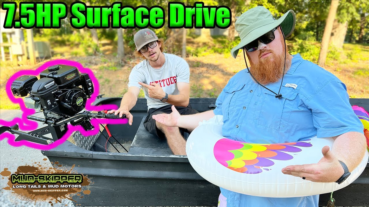 Boats & Bros! Mud Skipper 7.5HP Surface Drive Установка