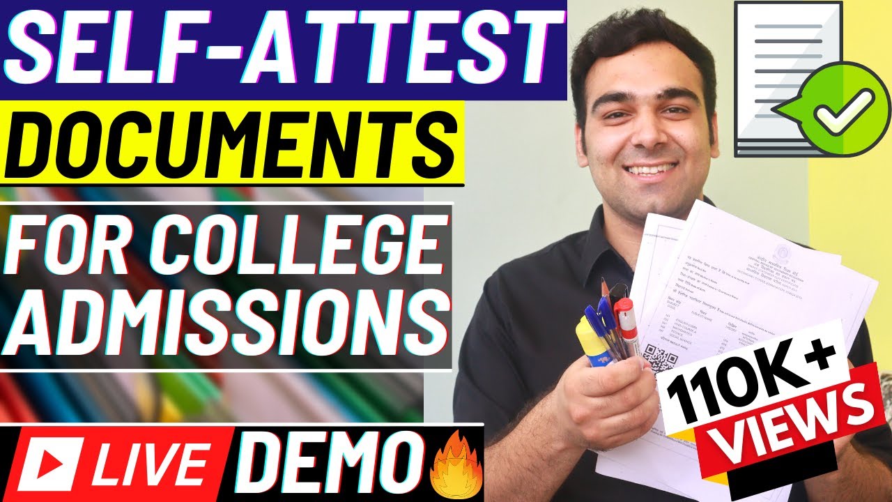 (Live Demo) How to Self-Attest Documents for Delhi University Admissions🔥 | Must Watch for Students