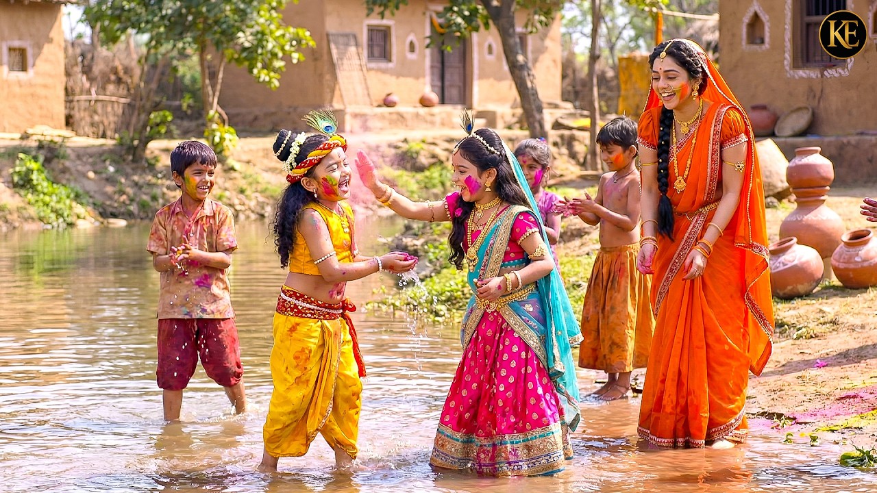 Krishna और Radha की मस्ती भरी होली | गोकुल में रंगों का धमाल! | Yashomati Maiyaa Ke Nandlala