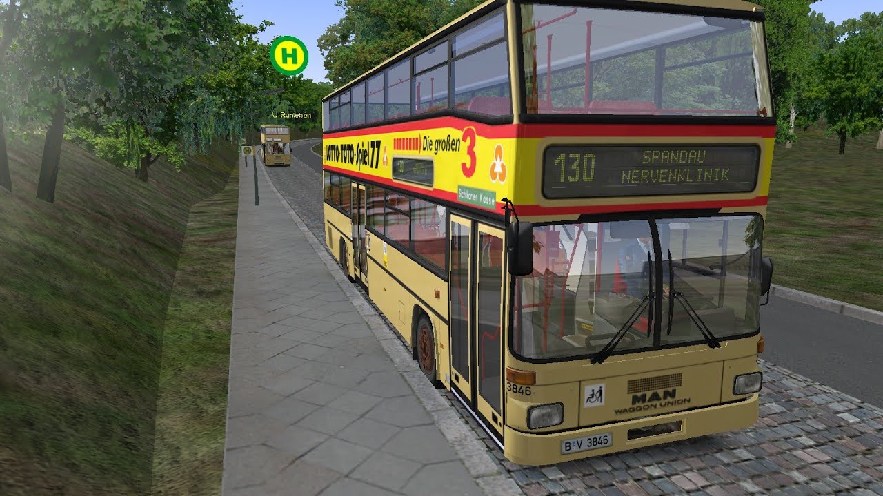 Berlin Route 130 with MAN SD202