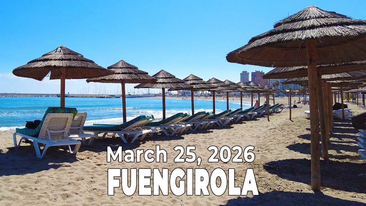 Fuengirola March 25, 2026 Promenade Walk Malaga Costa del Sol Spain [4K]