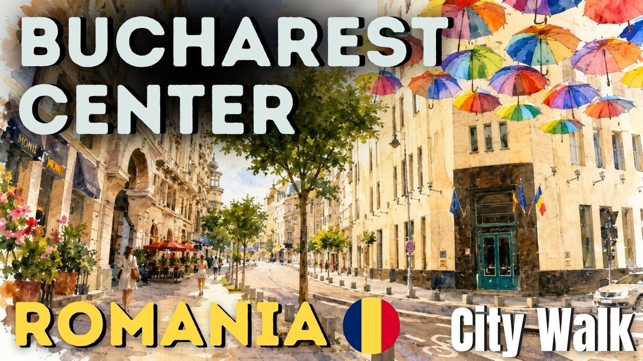 Bucharest City Center 🚶&zwj;♀️🏛️ - Walking to Lipscani Old Town - Romania 🇷🇴