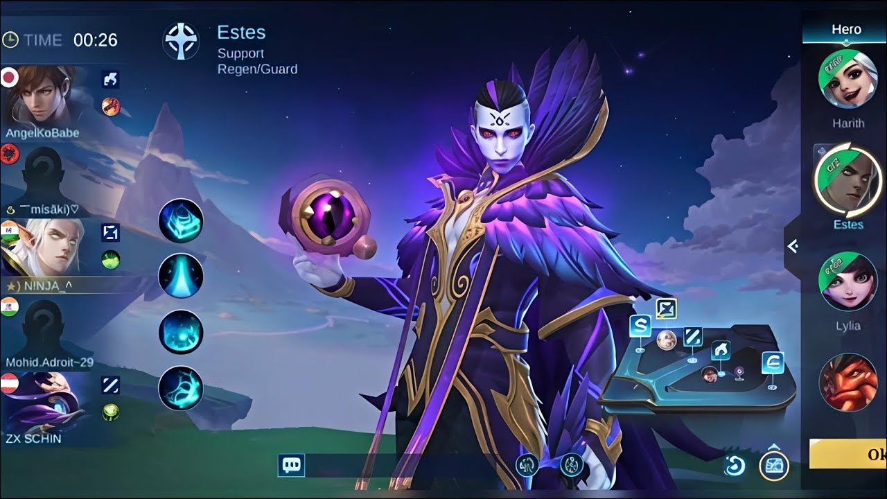 Estes Support Gameplay💜Unlimited Healing|Mobile Legends 5v5 #mobilelegends #mlbb #gaming #mlbbindia 