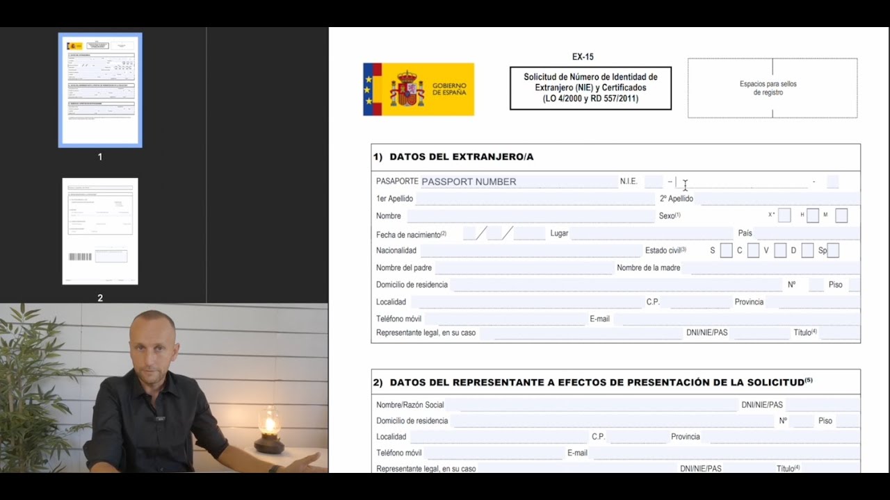 How to Fill in the EX-15 Form for Your NIE - English complete Guide