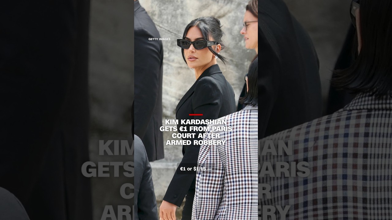 Kim Kardashian gets &euro;1 from Paris court after armed robbery
