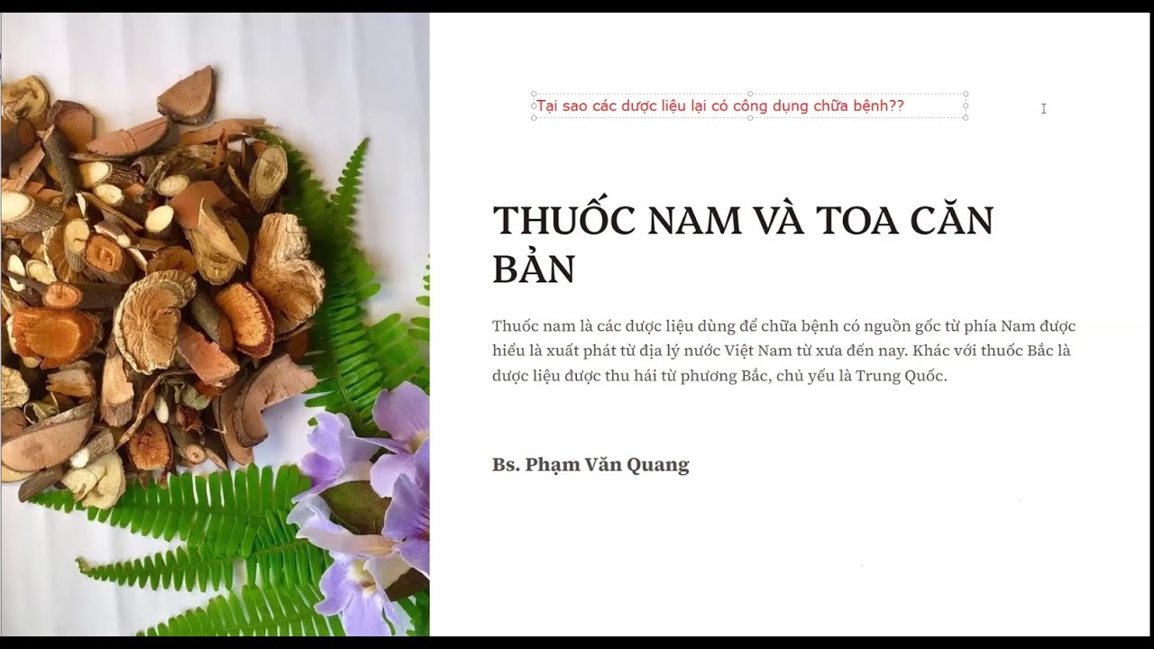 Thuốc nam và toa căn bản