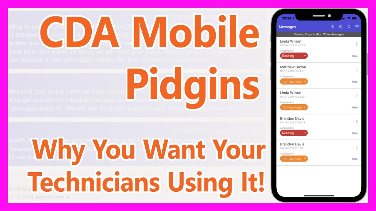 Why You Want Your Technicians Using The CDA Pidgins Mobile App