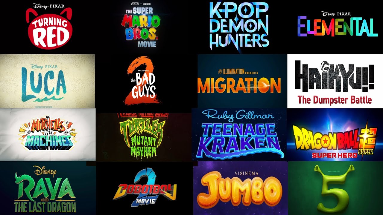 100 Animated Movie Titles I Show in 9 Minutes