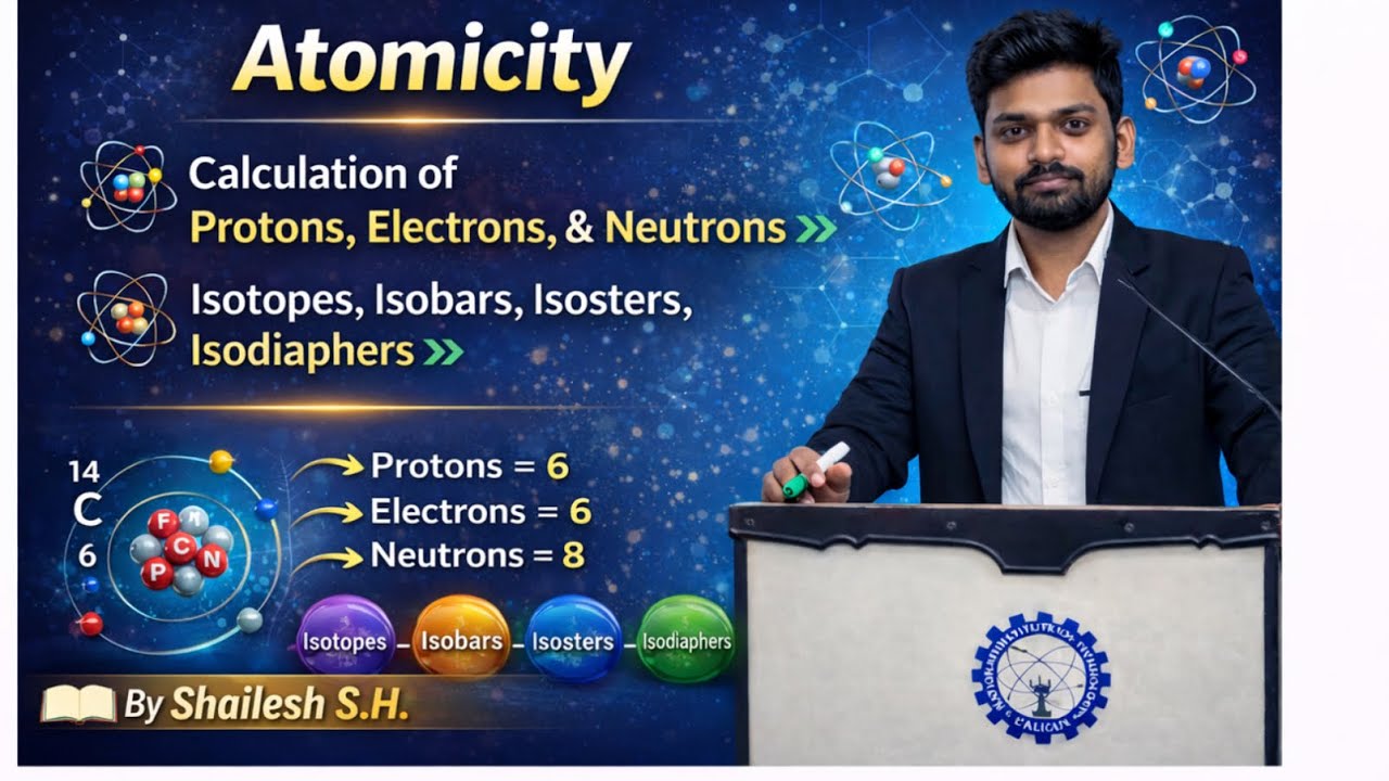 Mole concept class -11 #Atomicity , Salts &Isotopes–Isobars–Isosteres |High-Impact / NEET–JEE