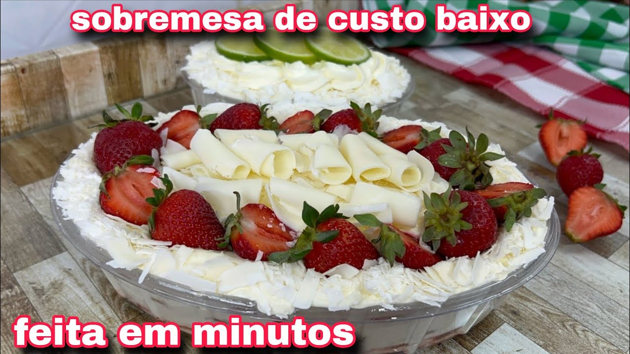 SEM LEITE CONDENSADO, SEM CREME DE LEITE, SEM CHANTILLY. DE CUSTO BAIXÍSSIMO. 