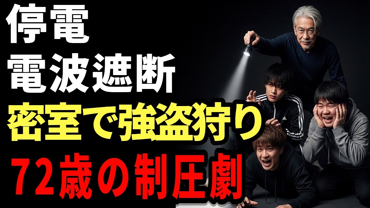 【闇バイト強盗】「ジジババの家は楽勝」深夜に窓を割る若者3人。だが彼らは知らなかった。ここが元・警視庁『捜査一課』の自宅であり、既に退路が完全に塞がれていることを…