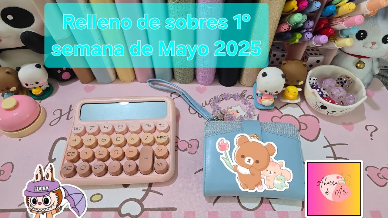 RELLENO DE SOBRES 1°SEMANA DE MAYO 2025 🍀👛💖💵 #sistemadesobres #retosdeahorro #ahorrochallenge #cute