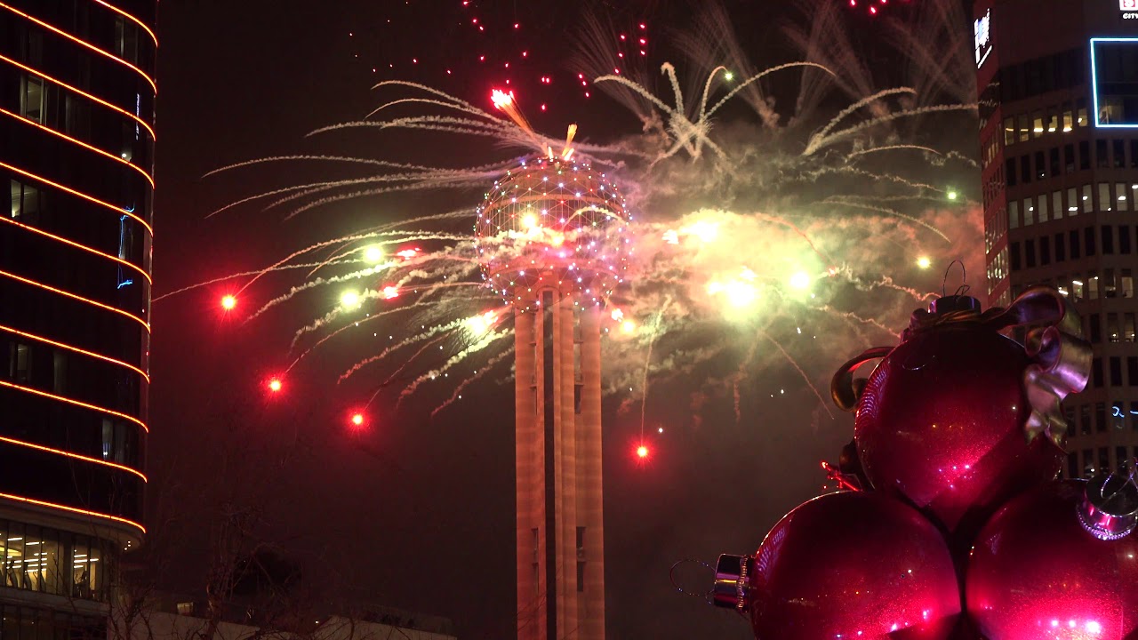Happy New Year 2020! Dallas Texas 4k