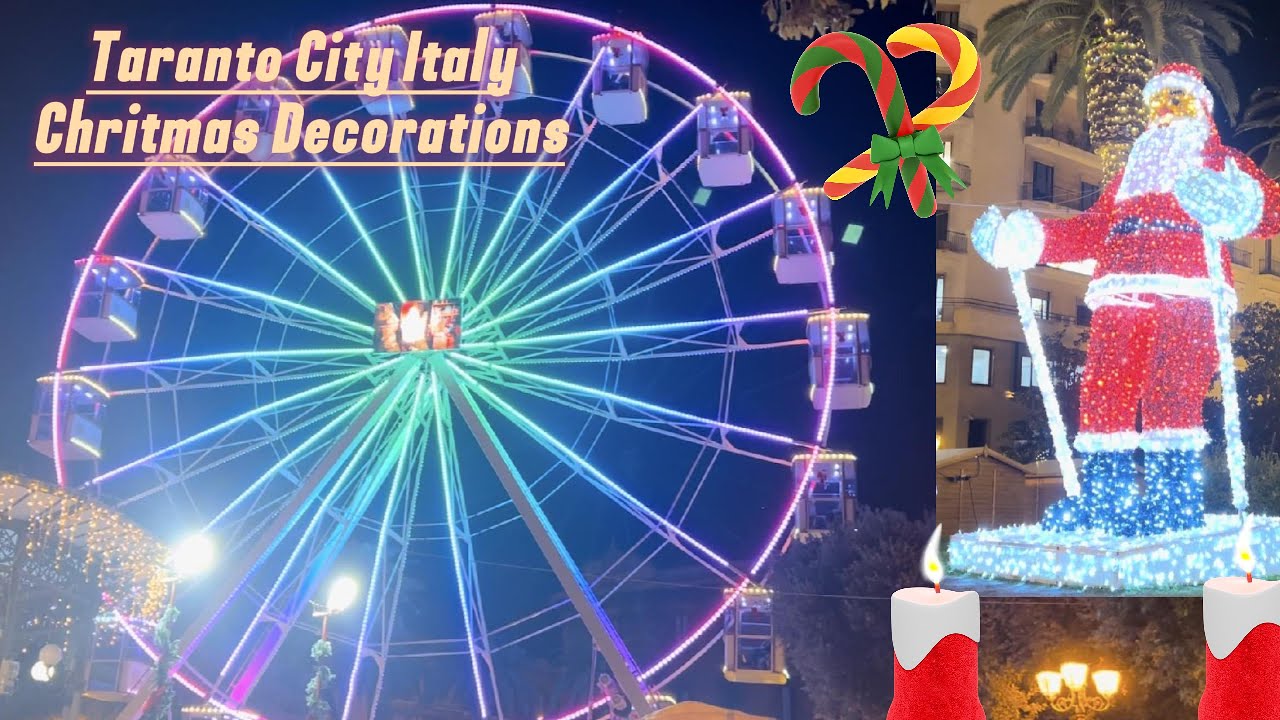Taranto City Italy Christmas Decorations