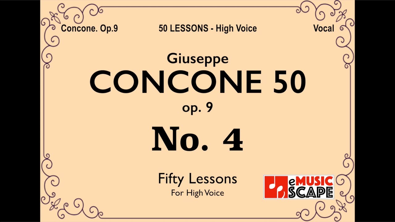 Concone 50, Op.9 No.4 (High Voice, 콘코네 고성용)