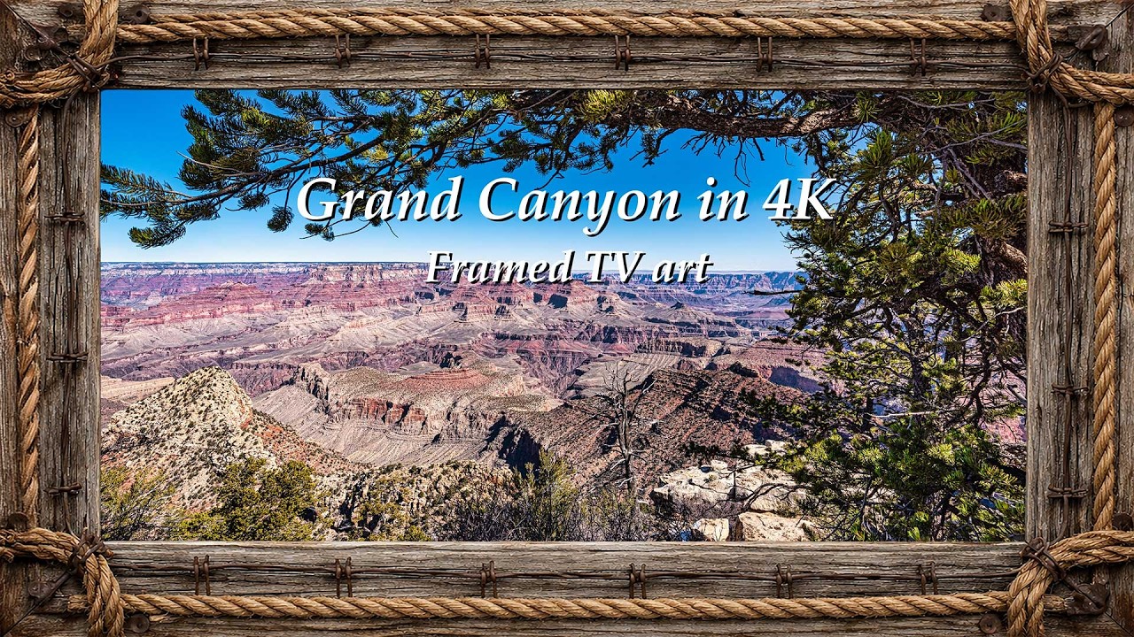 Grand Canyon 4K Framed TV Art | Ambient Scenic Views with Soft Native American Flute Music | TV Art