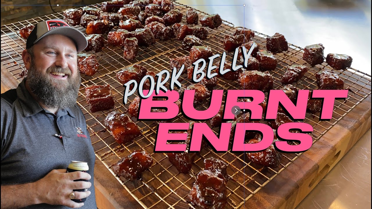 Pork belly burnt ends on a pellet grill