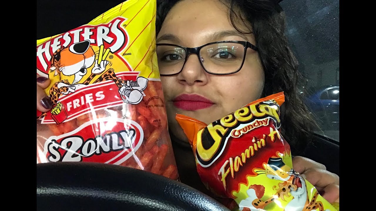 Hot cheetos and hot fries  ASMR eating 🍟 🔥