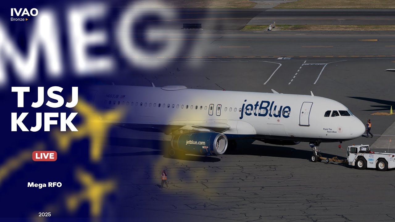 TJSJ ✈️ KJFK | Mega RFO | IVAO *teste live Xplane 12