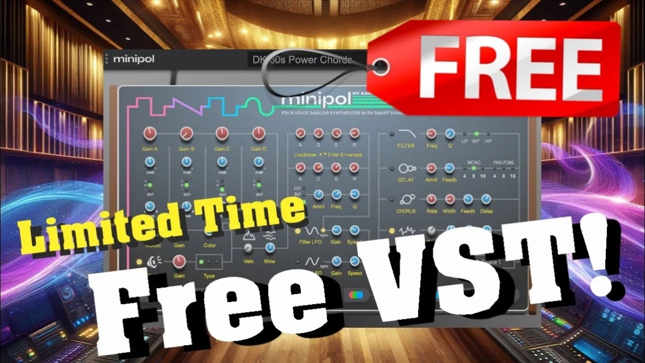 【Limited Time Free!】$49&rarr;$0! GREAT Analog Synth VST! Minipol by Karanyi Sounds
