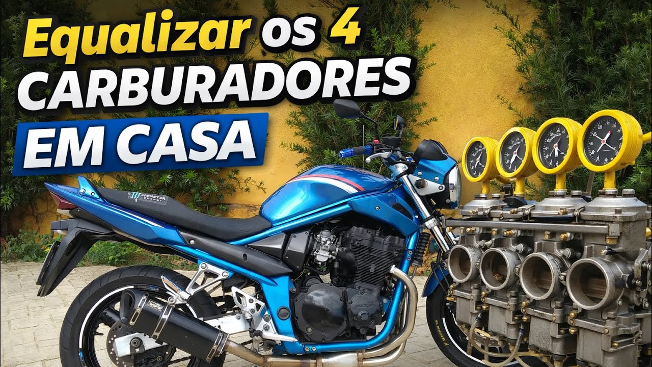 BANDIT 650 - Limpeza e regulagem dos 4 carburadores