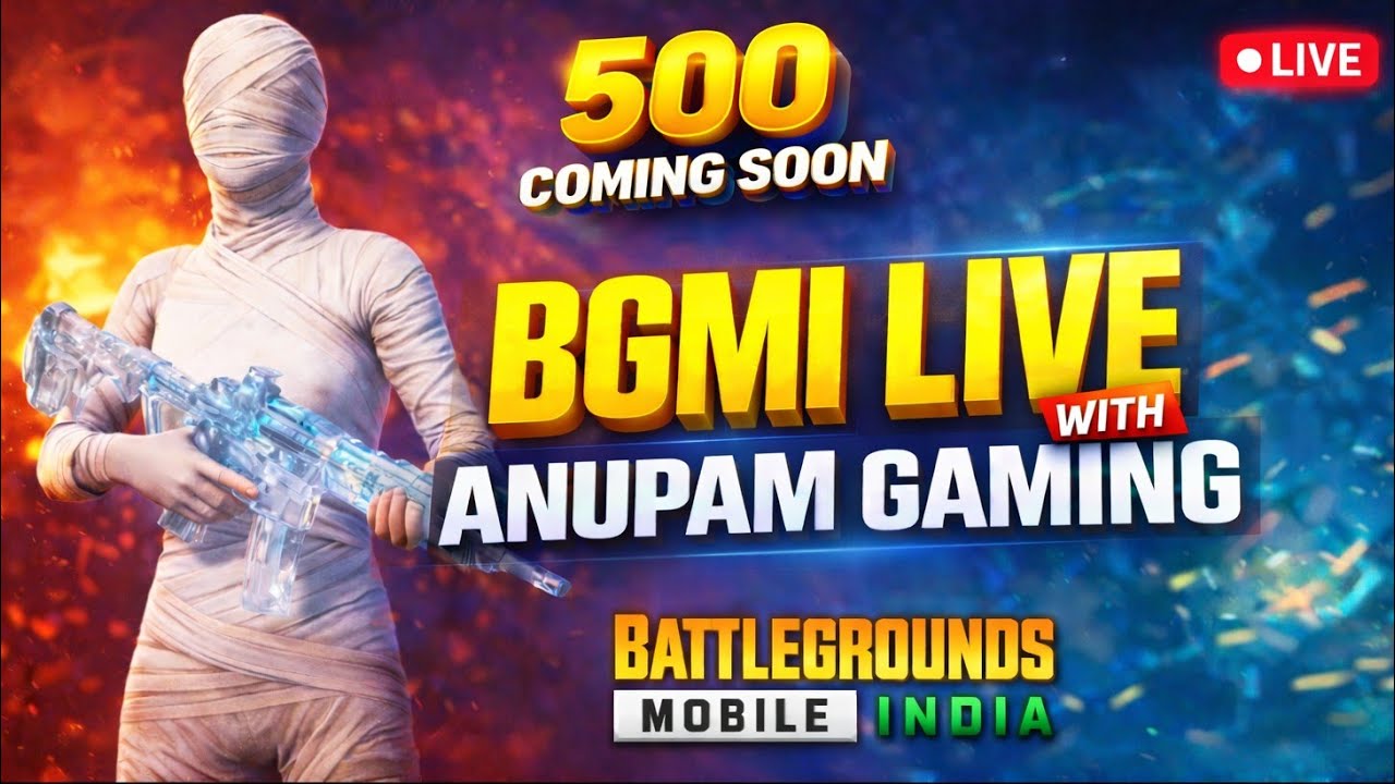 TODAY 500 SUBS POSSIBLE??🫶❤️‍🩹BGMI LIVE RUSH GAME PLAY😎|DAY 26/30| ANUPAM IS LIVE YT|#bgmi #live