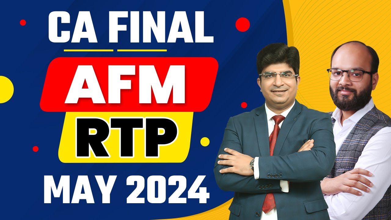 CA Final AFM RTP May 24 | CA Final RTP May 24 | CA Final Advanced Financial Mgmt RTP | ICAI RTP 2024