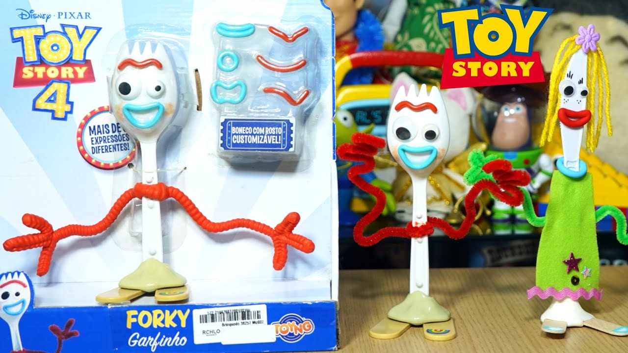 🍴 GARFINHO (FORKY) TOYNG E FAQUINHA (KAREN) COSTUMIZADOS TOY STORY