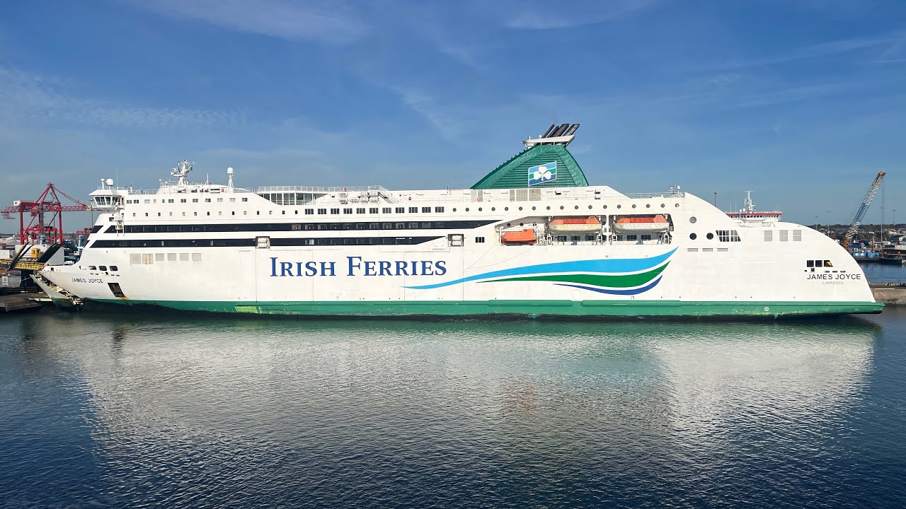 Full boat tour of Irish Ferries James Joyce known as MS Star