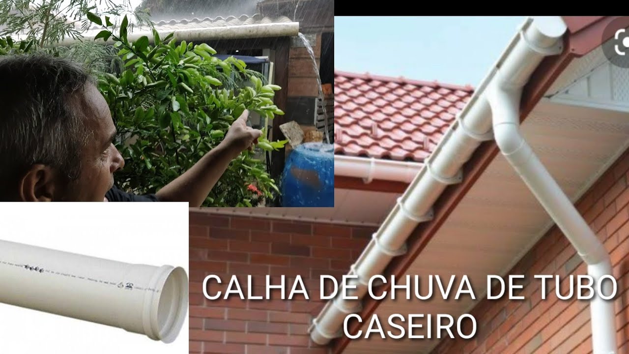 TESTE AO VIVO CALHA DE CHUVA CASEIRA deu ruim? -  CALHA  DE CHUVA CASEIRA DE TUBO 100 MM FUNCIONA?