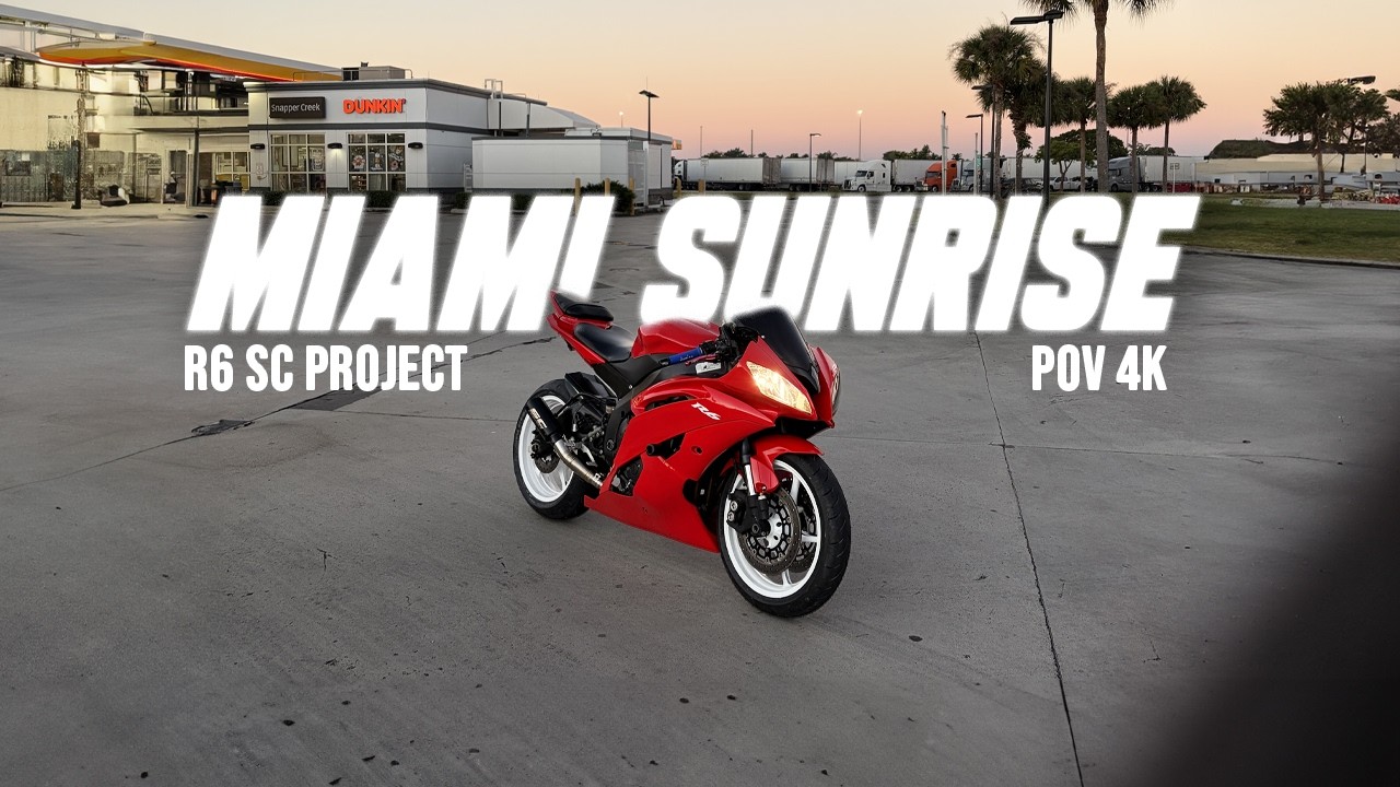 YAMAHA R6 SC Project Pure sound POV | MIAMI 4K