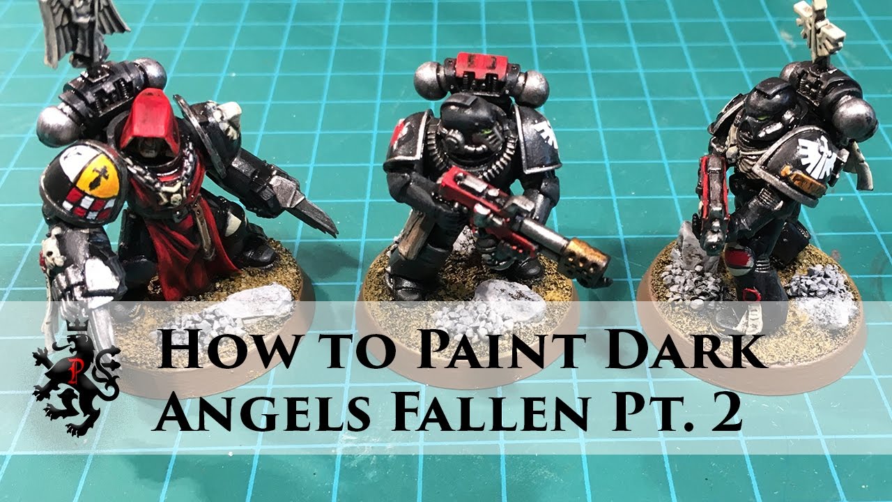 How to Paint Dark Angels Fallen Pt. 2 - Heraldry, Scorch Marks and Water Transfers