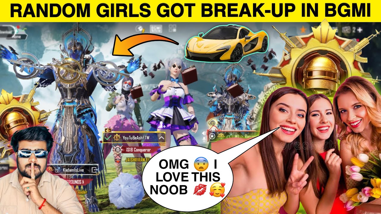 BGMI GIRLFRIEND GOT BREAK-UP💔🤣 HER BOYFRIEND JEALOUS🔥AFTER SEEING MY INVENTORY & GAMEPLAY I AM NOOB