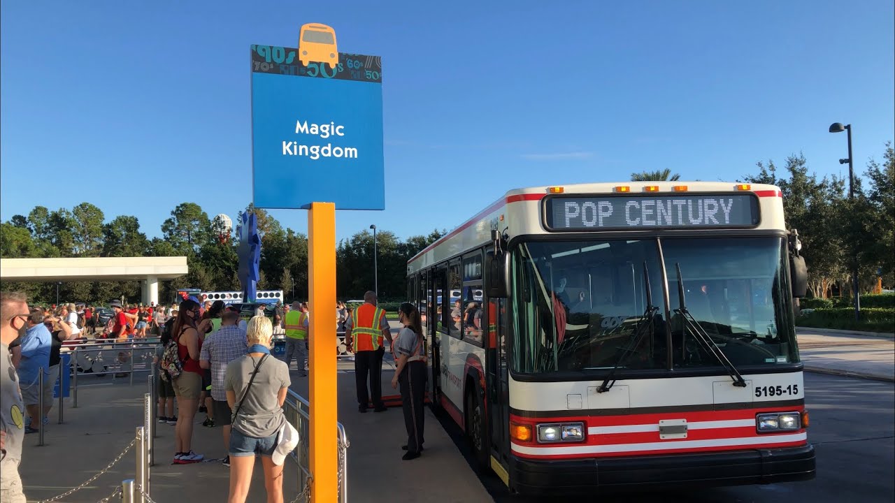 Disney Buses At Disney’s POP Century Resort October 2020