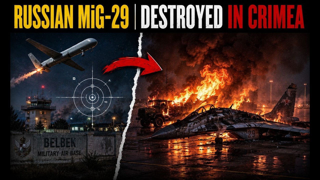 Russian MiG-29 fighter jet is destroyed in Ukrainian drone attack on key air base