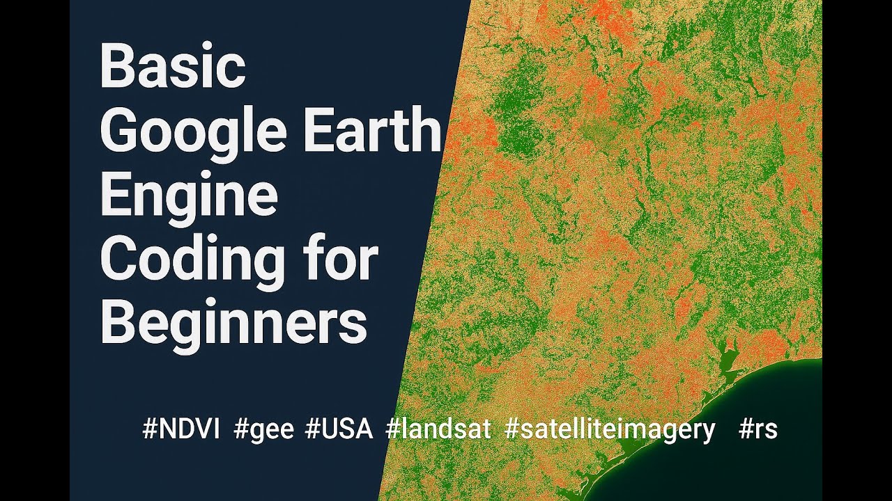 Basic Google Earth Engine Coding for Beginners #NDVI #gee #USA #landsat #satelliteimagery #rs