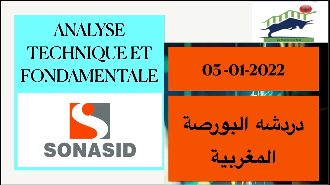 Sonasid  . Analyse TECHNIQUE  ET FONDAMENTALE   du 03-01-2022. Investir en bourse de Casablanca