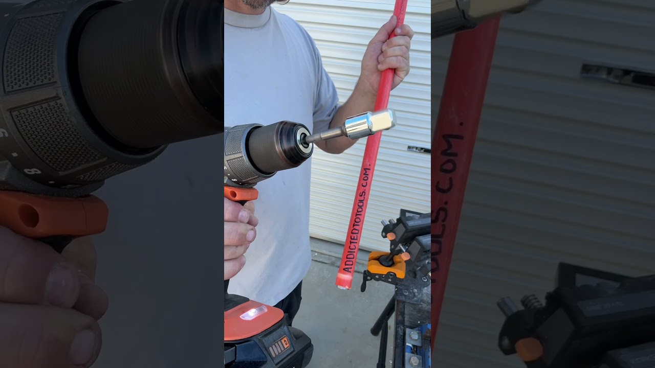 Threaded rod nut runner with conduit