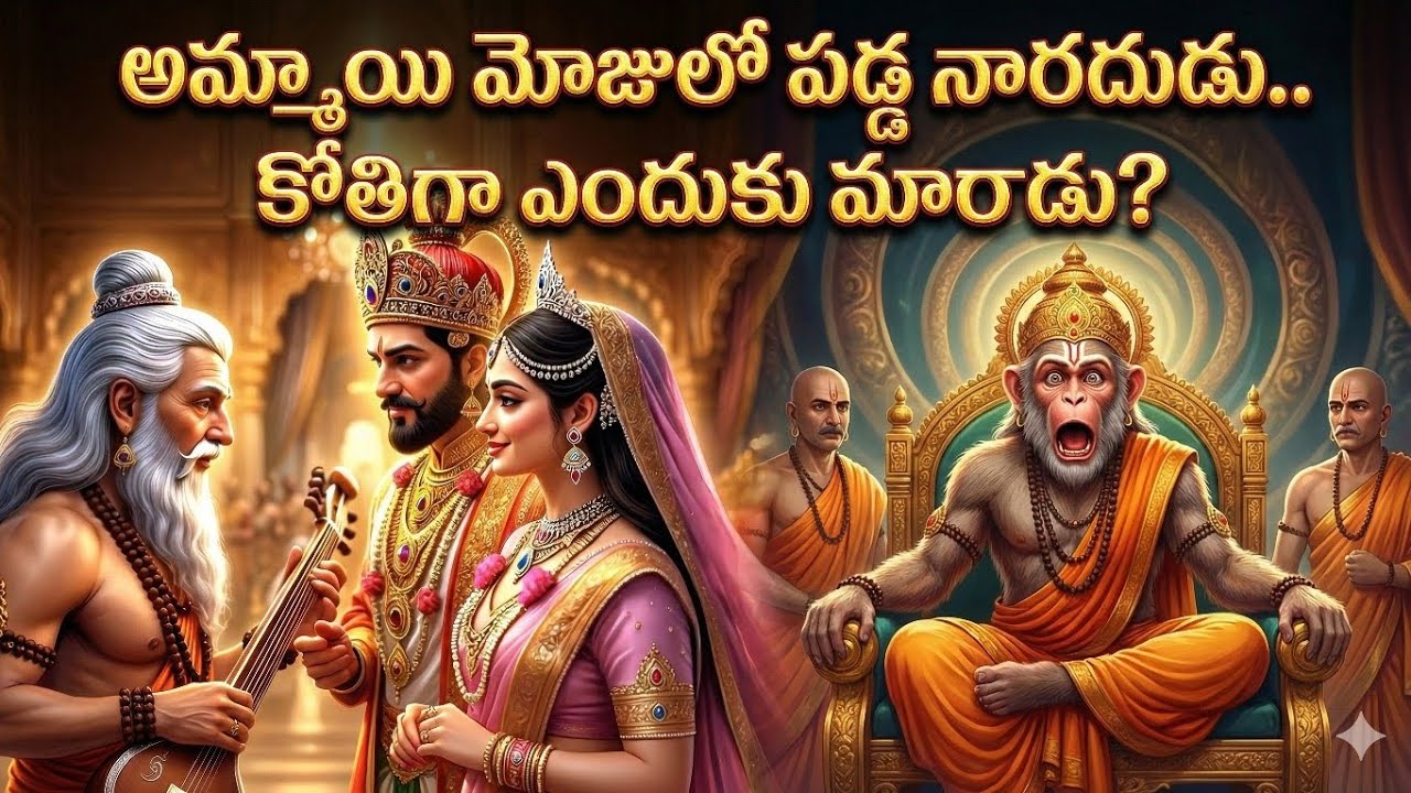 అమ్మాయి మోజులో పడ్డ నారాదుడు... కోతిగా ఎలా మారాడు?//Telugu AI story 2026//Mystical facts//