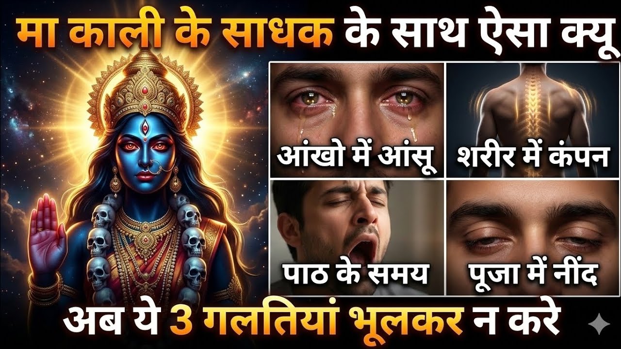 “पूजा के समय आँसू, उबासी या कंपन्न क्यों होता है? | माँ काली की कृपा के 3 गुप्त संकेत”