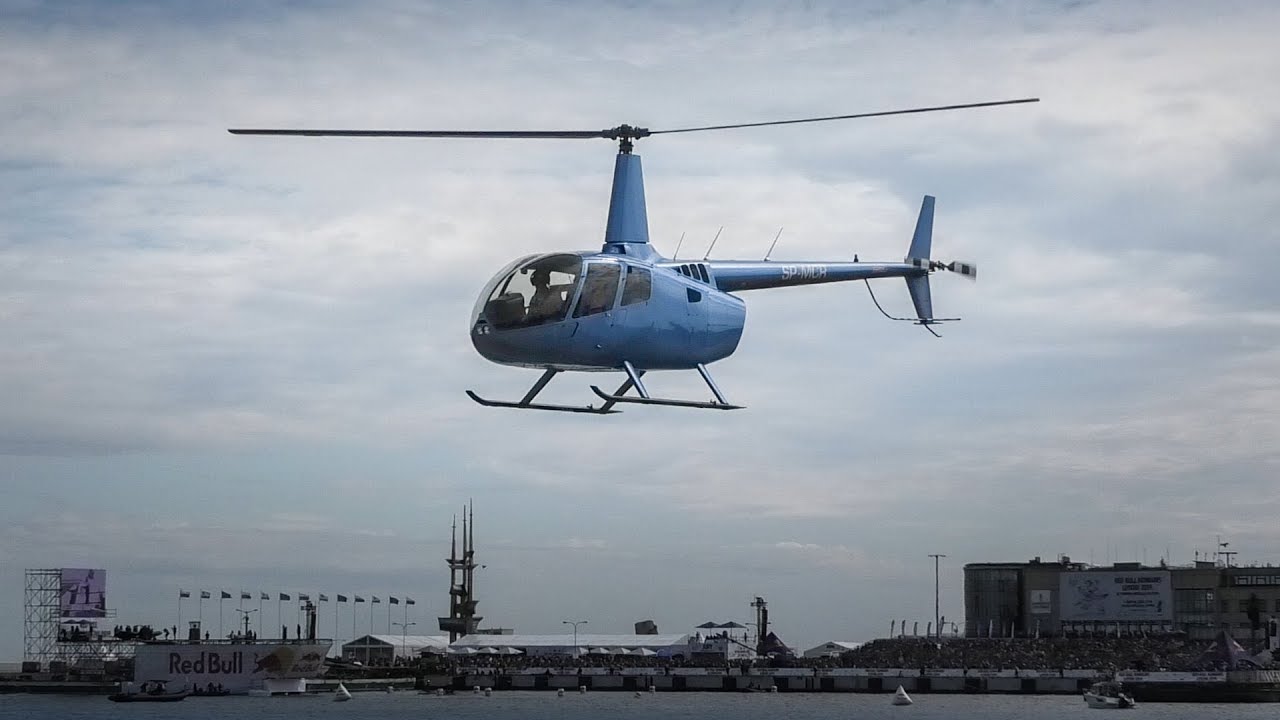 Śmigłowiec Robinson R66 SP-MCR | Gdynia Red Bull Konkurs Lot&oacute;w 2019