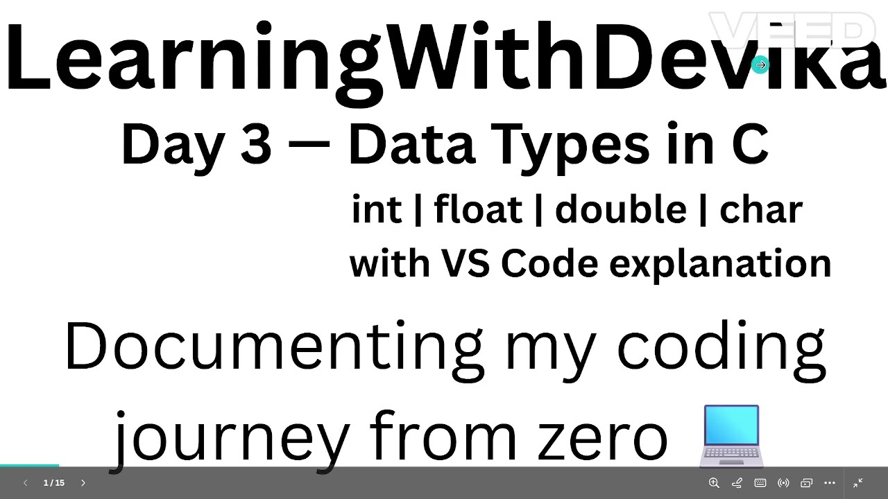 Day 3 — Data Types in C | int float double char | C Programming for Beginners