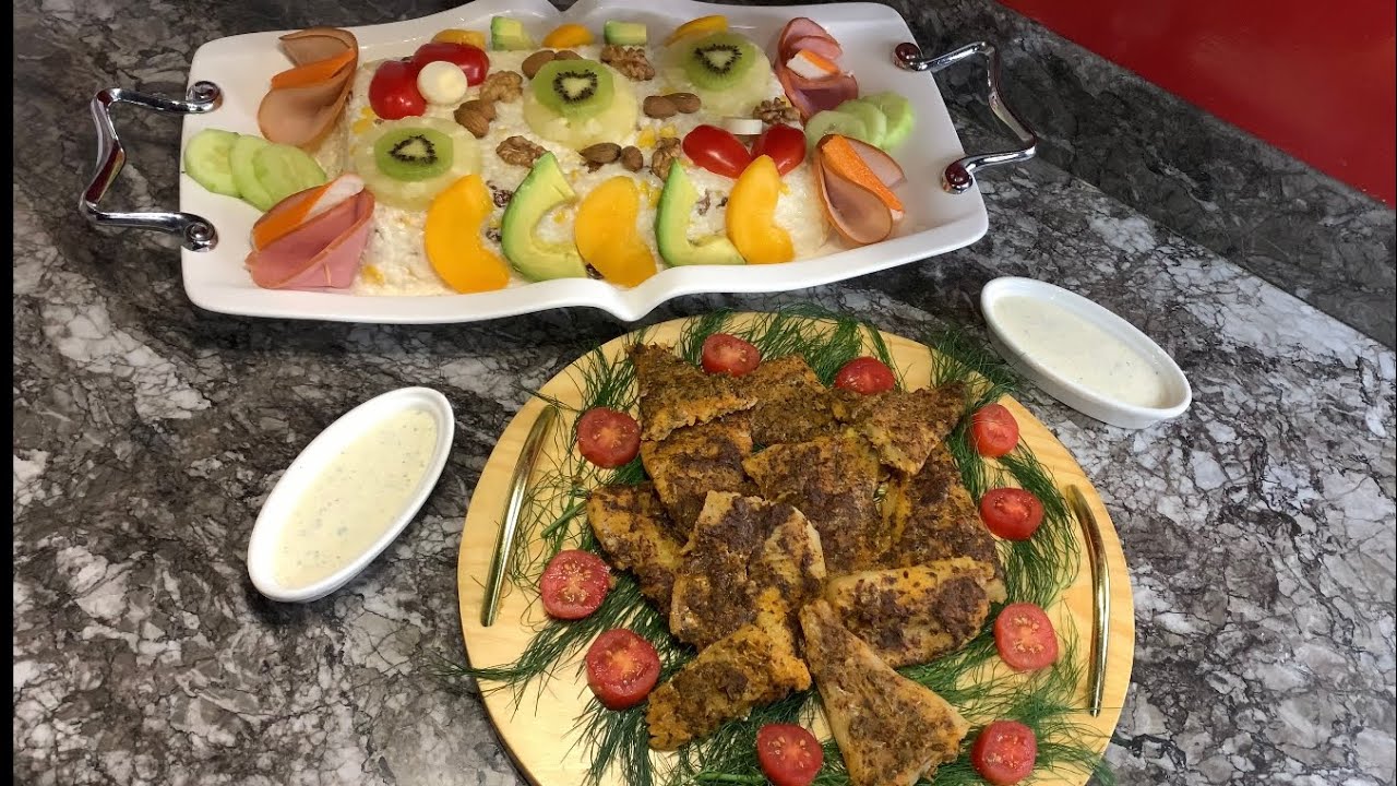 سلطةاچزوتيك 🥗🥗  مع طبق سمك 🐠 🍤رائع 👌🏼جربوه وردو عليا 😉