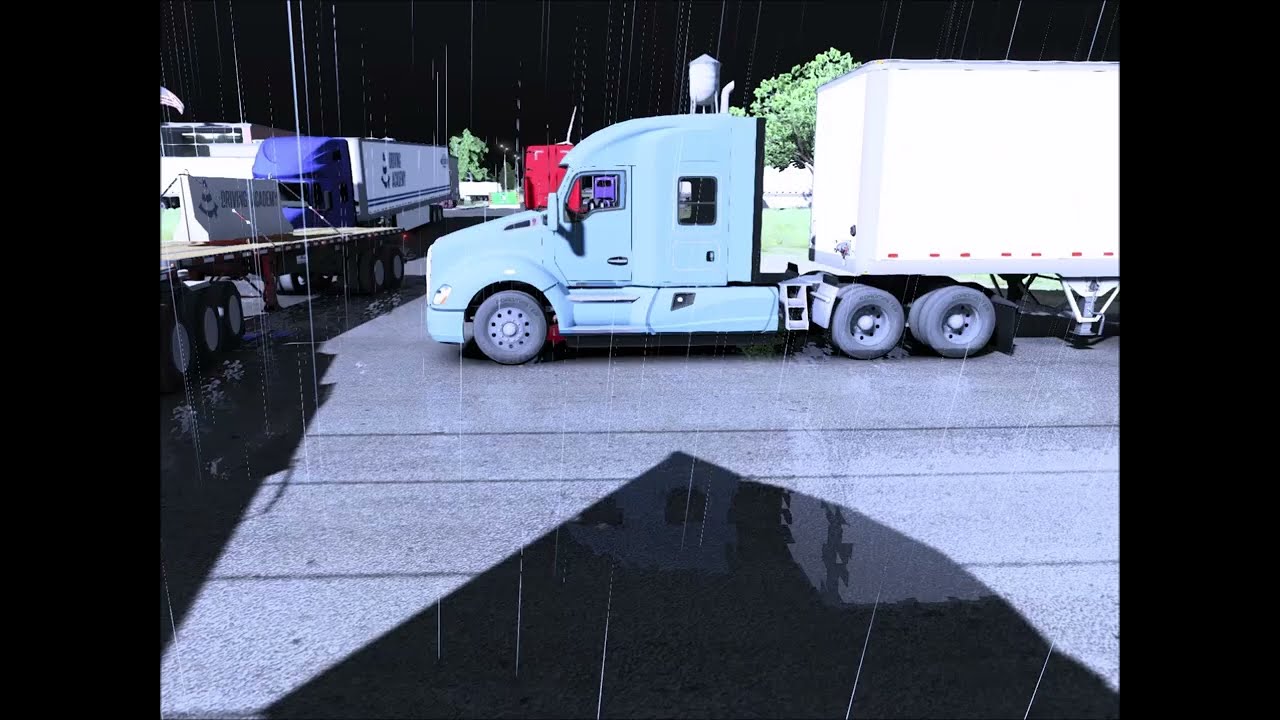 American Truck Simulator Driving Academy | Truck Stop Escape: Double Down... but during a dark night
