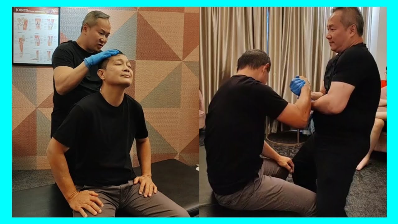 Chris Leong Treatment Neck, Tennis Elbow, Finger and Lower Back Problems😱