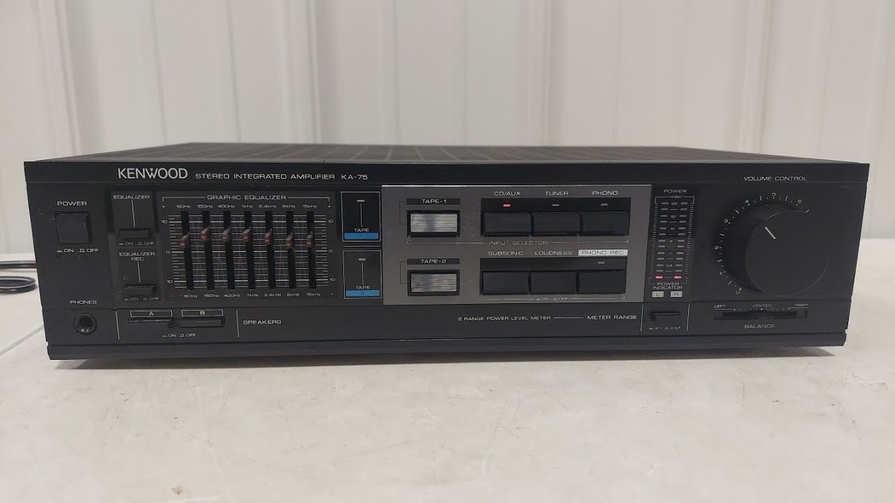 Kenwood KA-75 2 Channel Stereo Integrated Amplifier W/ 7 Band EQ