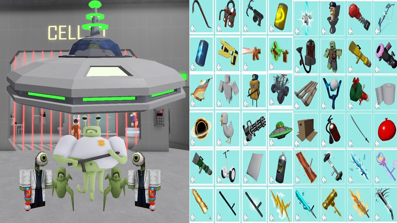 BARRY'S PRISON RUN! (OBBY) Alien Base HArd - All Items & All Morphs Unlocked - Big Boss UFO ALIEN