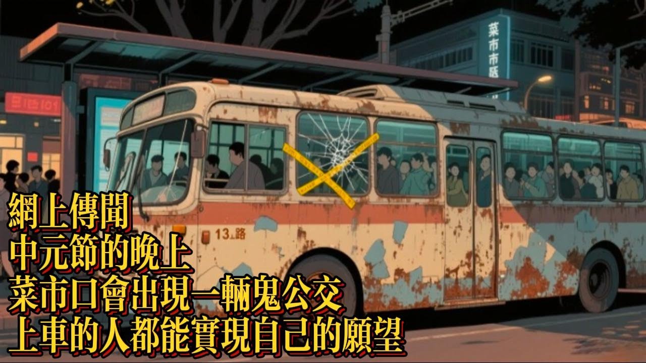 鬼市商人，第六集，網上傳聞，中元節的晚上，菜市口會出現一輛鬼公交，上車的人都能實現自己的願望|恐怖動漫|懸疑動漫|虐心動漫