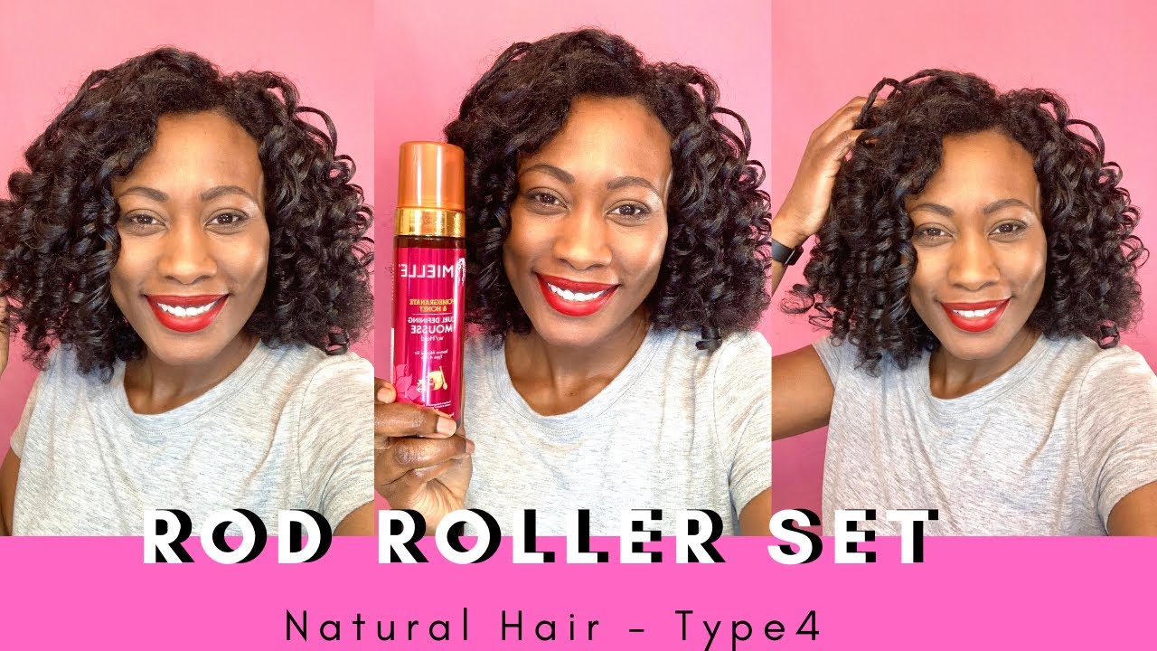 Rod Rollers on Natural Hair Tutorial | Mielle Organics Pomegranate Mousse Rod Roller Set