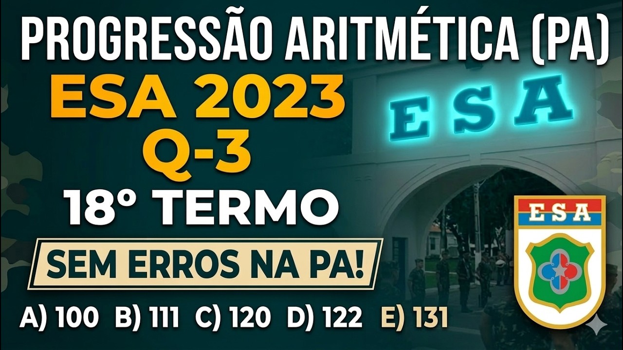 Se errar essa da ESA já pode se aposentar... Q-3 ESA 2023 resolvida